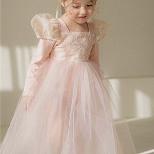 NWT Pink Princess Dress with Puffy Sleeves 2T-4T